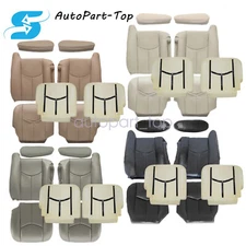 For 2003 2004-2006 Chevy Silverado Front Leather Seat Cover & Foam Cushion