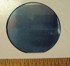 Vintage Silicon Wafer 1960's  Union Carbide Semi.  2 in N-Channel JFET Gold back