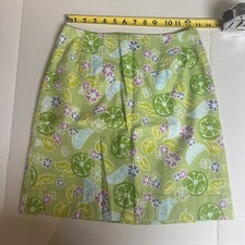 Lilly Pulitzer Skirt Lime Twist Green Fruit Citrus Size 0 / 25" Waist