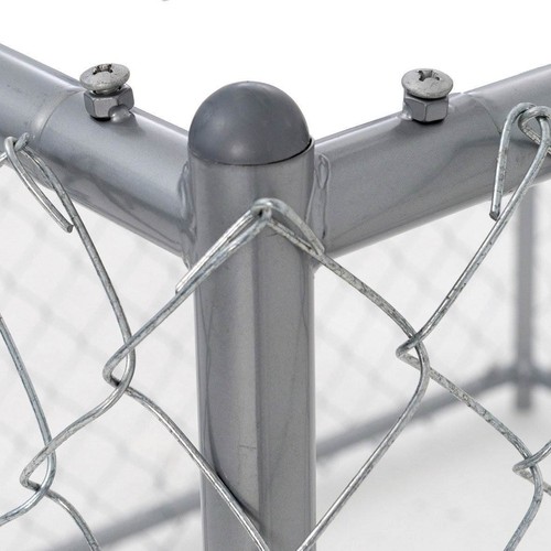 Lucky Dog 10x10 Heavy Duty Chain Link Dog Kennel Enclosure w/ Door (For