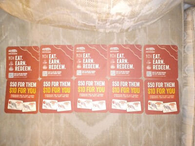 10 Outback Steakhouse Coasters Eat Earn Redeem Promo Promotional 4'' Square