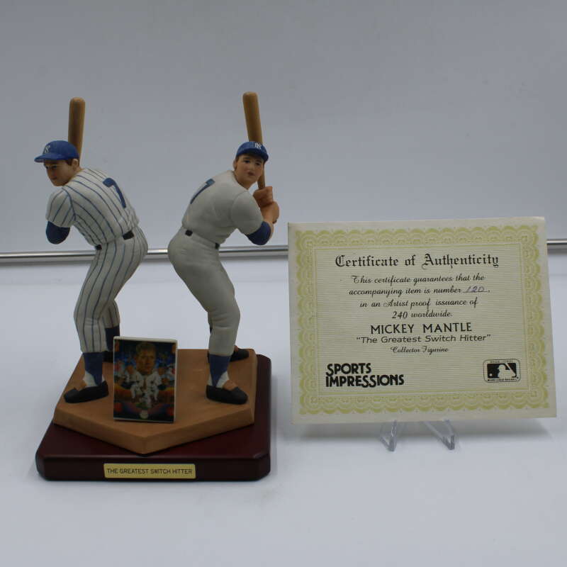 (3) Mickey Mantle Sports Impressions Figurine Lot Artist Proof Box/COA