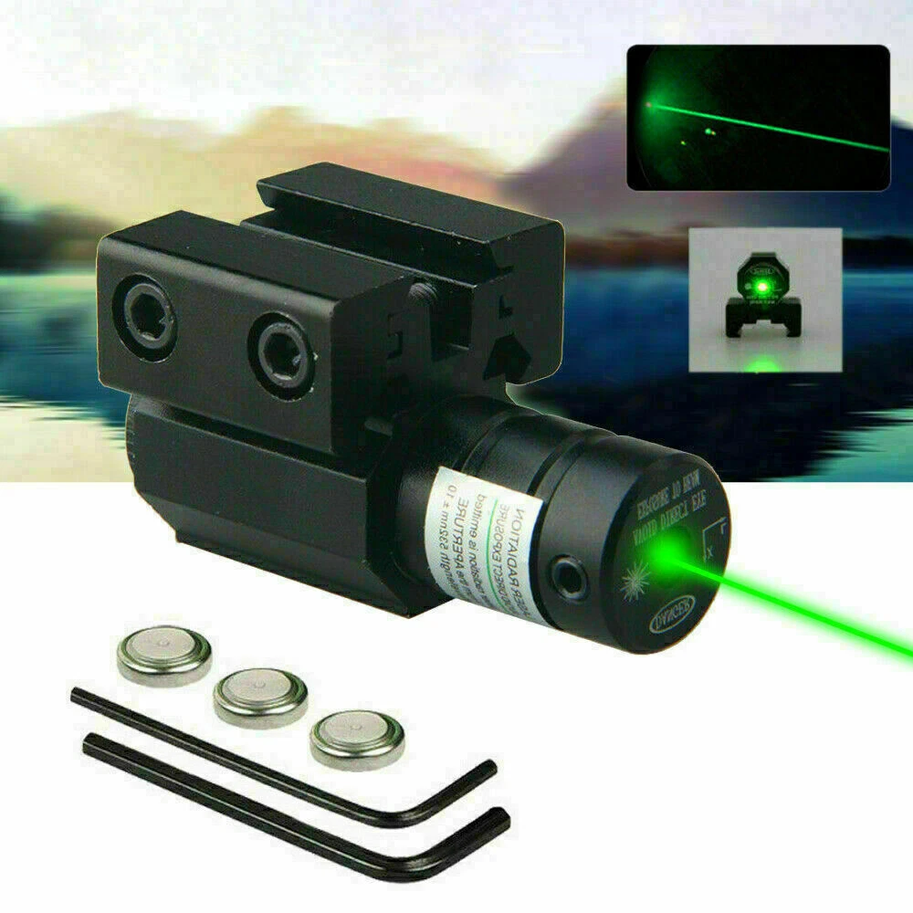 Green/Red Dot Laser Beam Sight Scope Rail Mount For Rifle Pistol