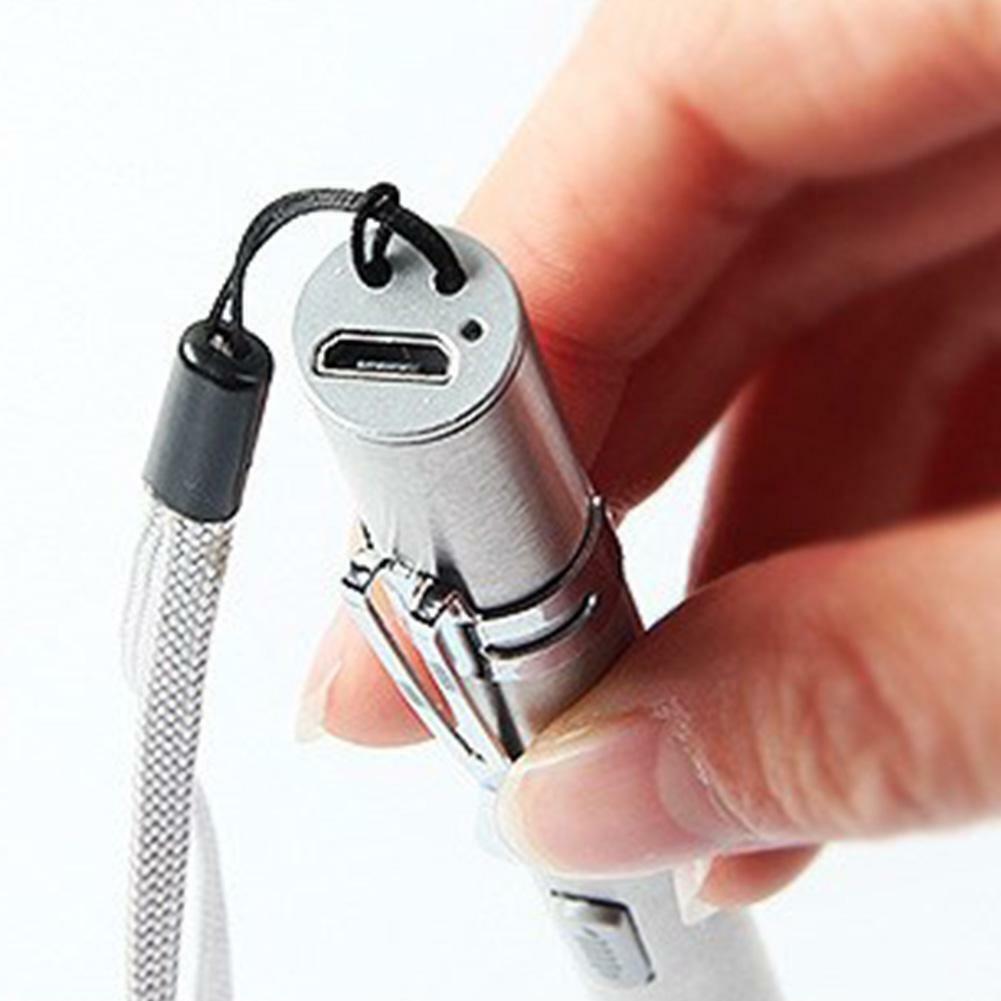 KEWAYO USB Stift Taschenlampe - Edelstahl Mini-Taschenlampe Wiederaufladbar