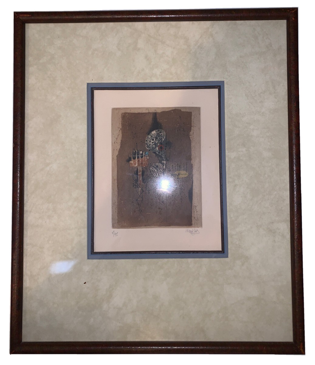 JOHNNY FRIEDLAENDER, SIGNED, ABSTRACT ETCHING, AUS DES