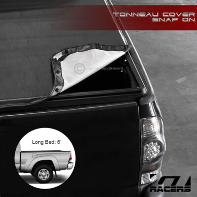 For 2016-2023 Toyota Tacoma 6 Ft 73.7'' Long Bed Snap-On Soft Vinyl Tonneau Cover