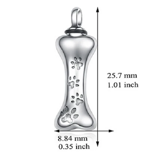 КРЕМАЦИЯ урна домашнего животного кости собаки пепел лапа подвеска на 20» 925 пробы ожерелье - Изображение 2 из 4