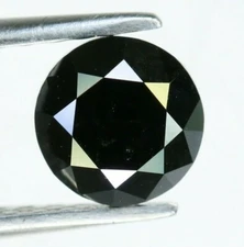 1.40ct Black Round Excellent Cut Natural Diamond for Wedding Ring