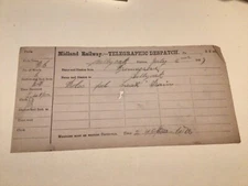 Midland Railway telegraphic, dispatch, 1897 A20734