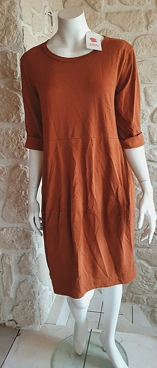 Robe kaki/marron neuve Talia Benson 100% coton taille unique