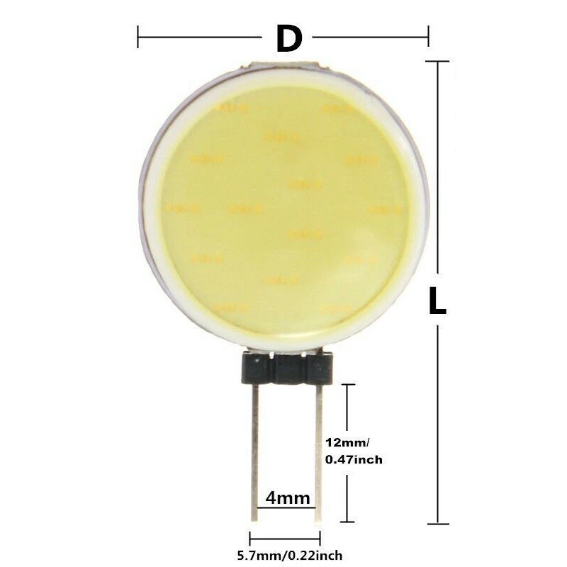 G4 LED Chip COB Light 5W 10W 15W 20W DC 12V Headlight Round Lamp Cool/Warm White - Image 3 of 4