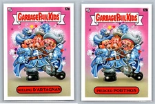 The Three Musketeers Dumas D'artagnan Garbage Pail Kids GPK Spoof 2-Card Set