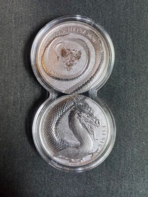 2020, Germania Beasts   Fafnir, 2x1oz Silver, BU, Doukapsel