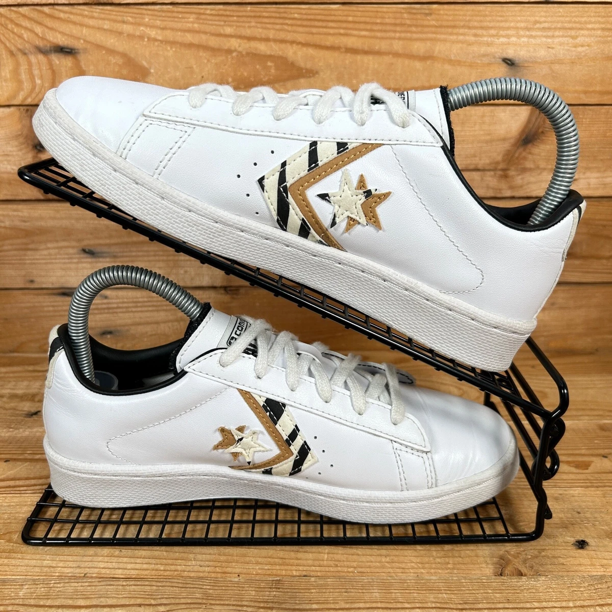 White leather deals converse 4.5