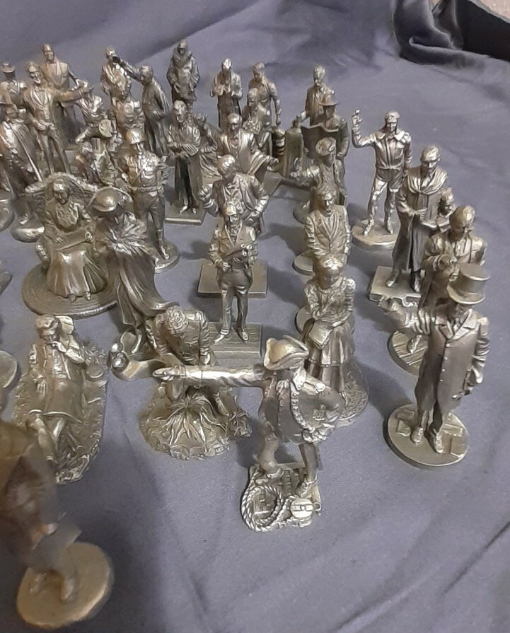 Franklin Mint 50 Vintage "Great American pewter sculpture" collection