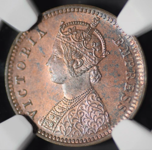 India British 1899(C) 1/12 Anna NGC MS63RB Certified