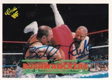 The Bushwhackers Luke & Butch Signed 1990 Classic WWF Rookie Card #47 WWE RC