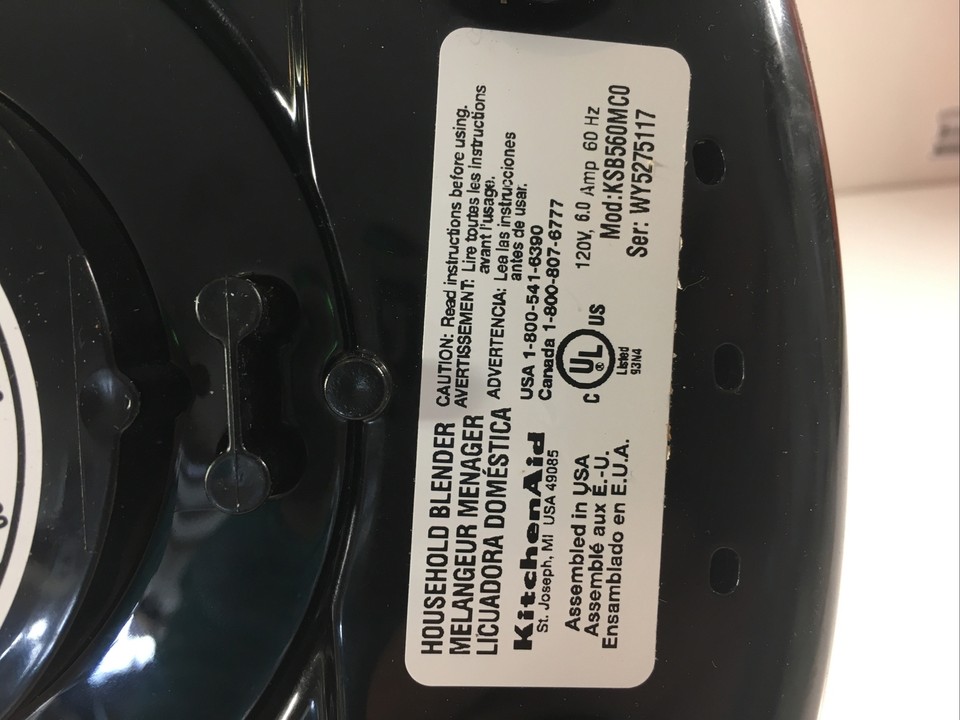 Kitchenaid Blender Model Number KSB560MC0 MOTOR ONLY eBay