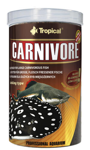 Tropical Carnivore 500ml Raubfische Rochen Futter Welse Schlangekopffisch - Bild 1 von 1