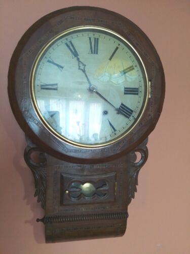 Antique Ansonia Drop Dial Wall Clock - Picture 1 of 13