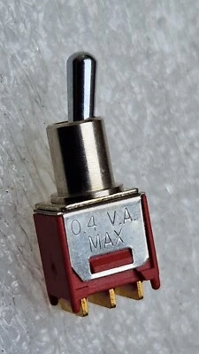 C&K Right angled sub miniature toggle switch, SPDT, PCB mounting, sealed