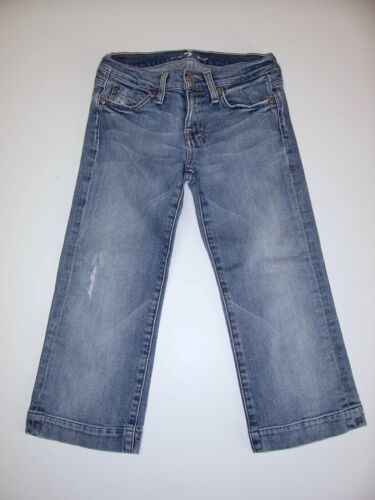 Cropped Capri Jeans 26 Distressed Seven 7 For All Mankind DOJO  - Picture 1 of 10
