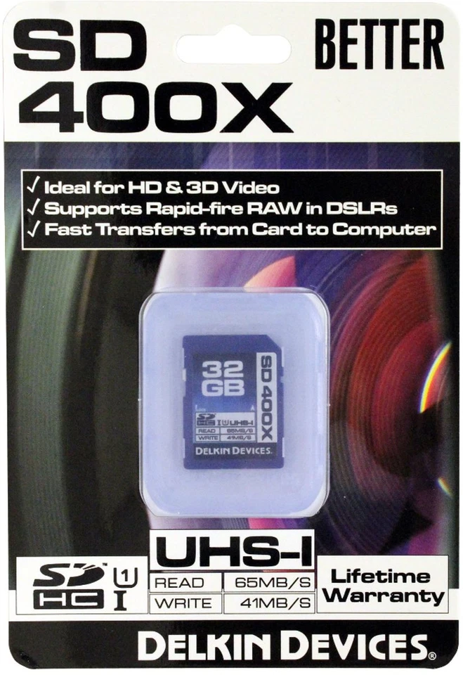 Delkin 32GB SDHC 400X UHS-I Better Grade Memory Card - Lifetime Warranty - Image 2 of 4