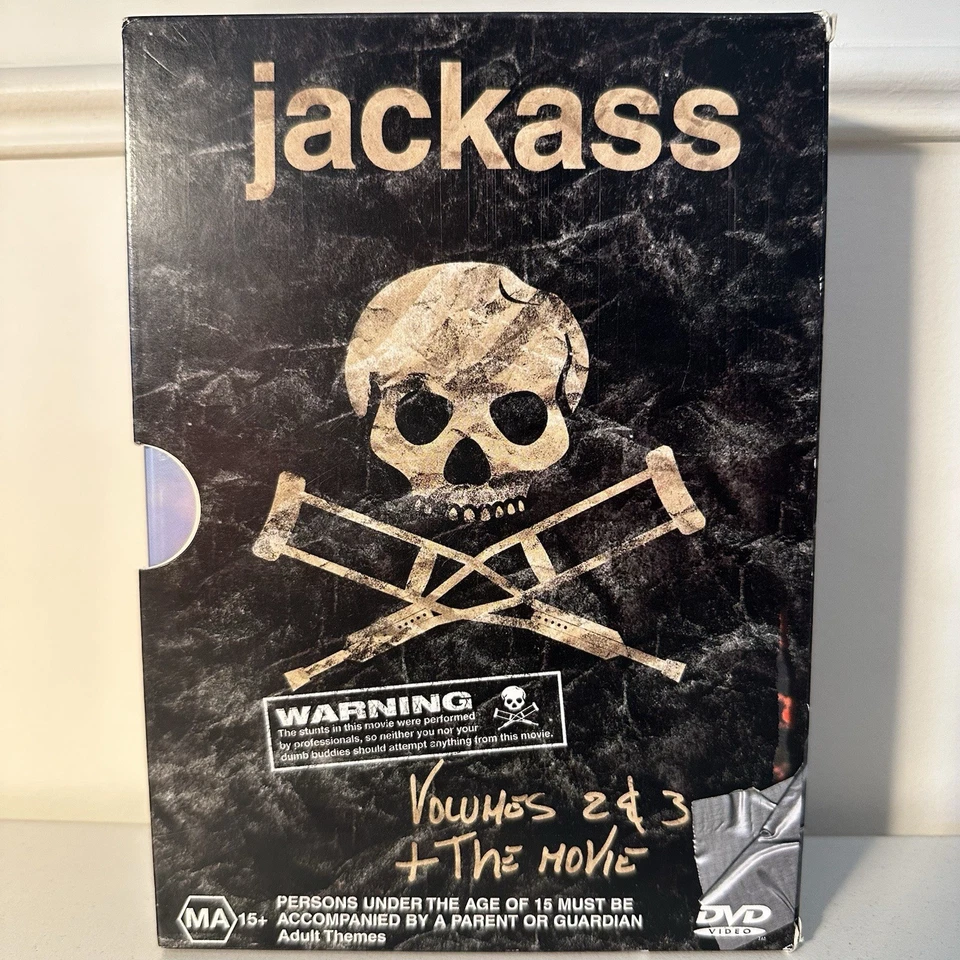 Jackass Box Set volúmenes 2 y 3 + La película Johnny Knoxville Bam Margera película TV Foto 2 de 4