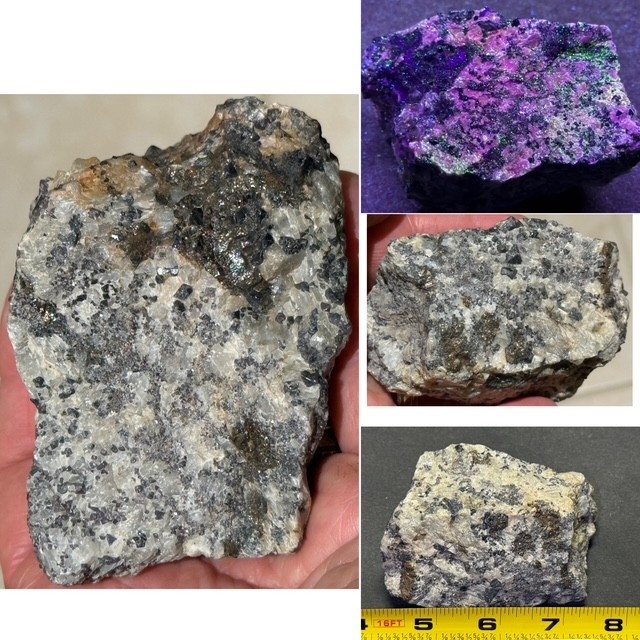 SEE VIDEO : COOL FRANKLIN ASSEMBLAGE: CHALCOPYRITE, GALENA PLUS! FRANKLIN, N.J.