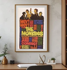 The Monkees Mid 1960s Vintage Matte Poster 24x36