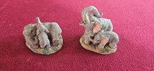 2 Cute Elephant Ornaments