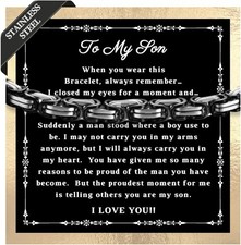 To My Son Bracelet From Mom, Dad, Forever Linked Bracelet, Graduation Gift For S