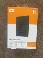WD My Passport 1TB Portable Hard Drive - Black (WDBYVG0010BBK-WESN)