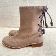 Anthropologie, Miss Albright Boots, Boho Nubuck Leather, Zip Up, Ladies 8