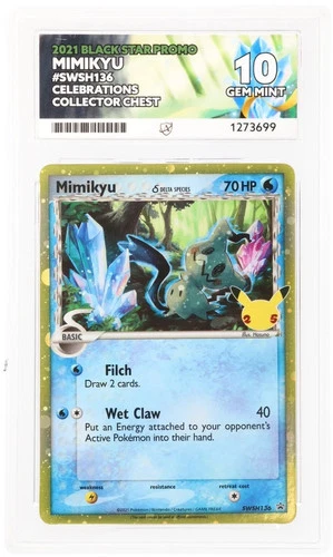 Pokemon TCG Mimikyu SWSH136 Black Star Promo - ACE 10