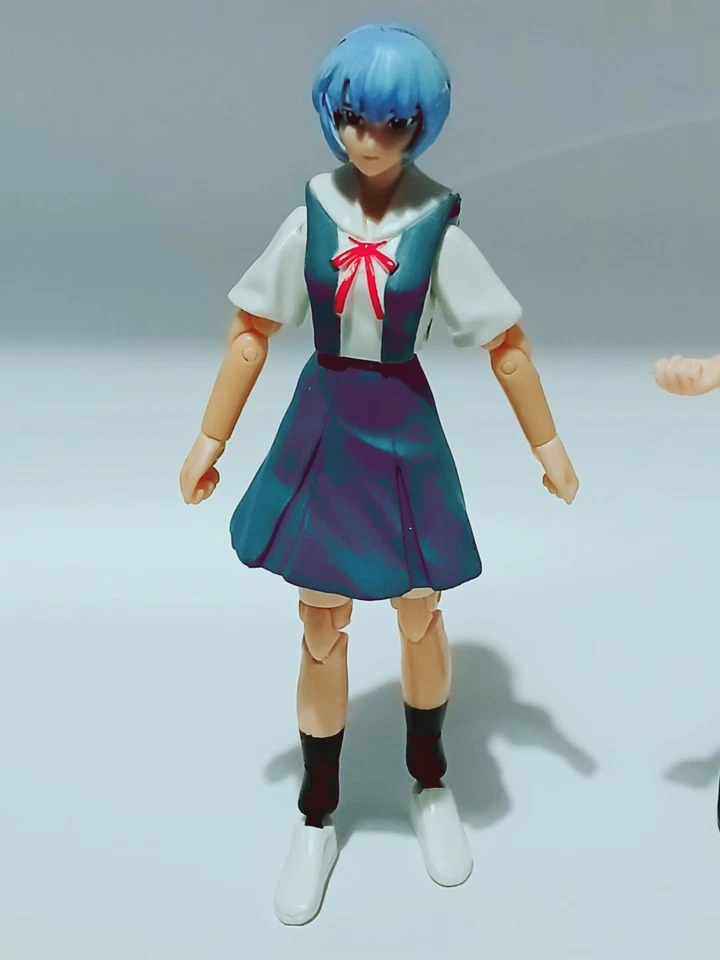 Figura Microman Evangelion Uniforme Escolar Asuka Rei Set TAKARA Japón Sin Caja Foto 2 de 4