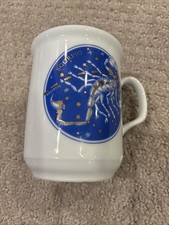 Coffee Tea Mug Zodiac Sign Scorpio Vintage Czechoslovakia Ceramic