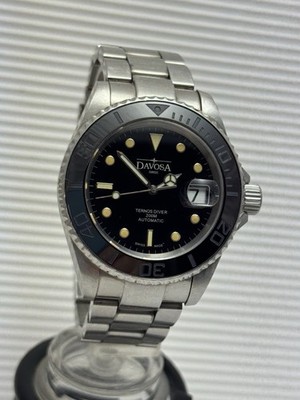 DAVOSA SWISS TERNOS DIVER 200M AUTOMATIC HERRENUHR EDELSTAHL GUTER ZUSTAND!