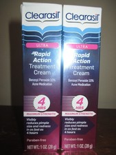2x Clearasil ultra Rapid action Treatment Cream Maximum Strength 1 oz 4/19