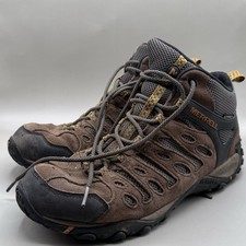 Merrell Crosslander 2 Mid Waterproof Hiking Boots Size Mens 10.5 Earth J035717
