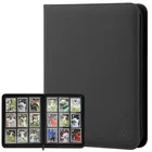 540 Card Pocket Binder with Zipper 9 Pocket Trading Cards Album Folder Black US