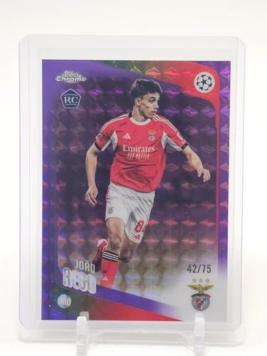 JOAO REGO 2025-26 TOPPS CHROME UCC PURPLE GEOMETRIC ROOKIE /75 #168 Q4856
