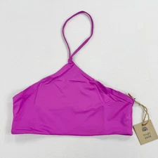 Free People Toast Swim Women’s Apex Halter Bikini Swim Top Medium Purple Orchid