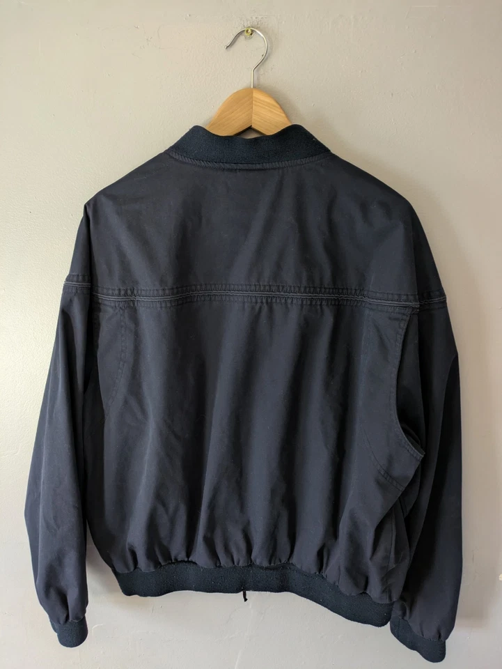 Chaqueta Bomber Harrington Vintage Catalina Azul Oscuro, Para Hombre Grande, Abrigo Universitario Foto 2 de 4