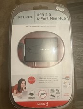 BELKIN USB 2.0 / 4-PORT mini Hub P47182 Multi Use Mobile Travel Mini Hub NEW