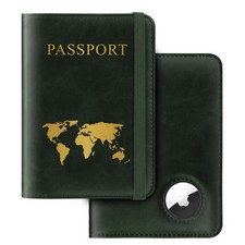 Passport Holder for Travel Women Men - Passport Cover Wallet with Airtag Slot...