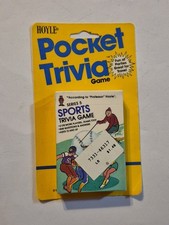 Vintage 1984 Hoyle Pocket Travel Party Trivia Game Series 5 Sports NOS