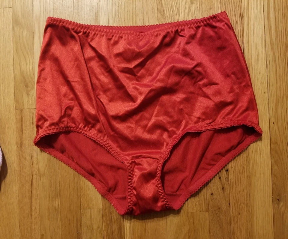 Nuevo sin etiquetas - 2 calzoncillos de control de luz Vassarette 2XL para mujer lavanda y rojo Foto 3 de 4