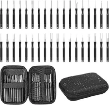 Terminal Removal Tool Kit 36 Pcs Depinning Tool Electrical Connector Pin Remo...