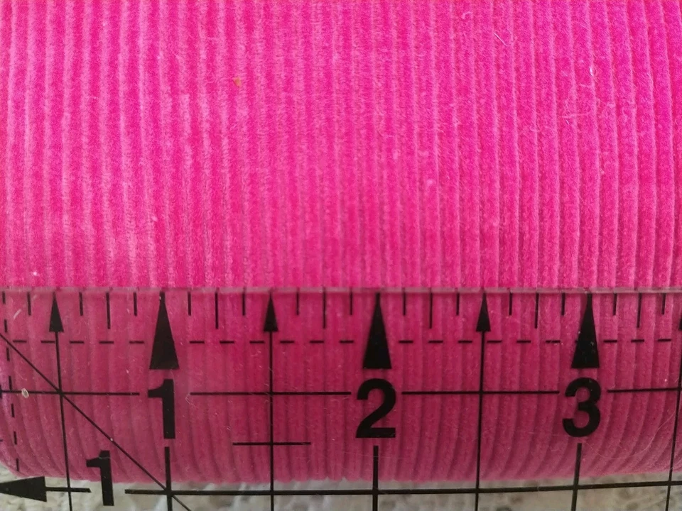 Hot Pink Cotton Corduroy Fabric 14" PLUS Large Tails x 45" Wide Cut Continuous - Image 2 of 4